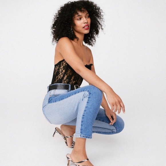 NWT Nasty Gal Two Sides To Every Story Jeans - Picture 8 of 11